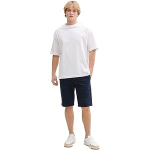 Tom Tailor Denim - Korte Broek - Sky Captain Blue - Met Zakken - Regular Fit