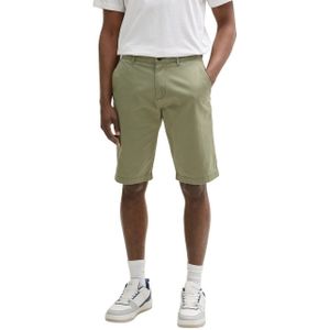 Tom Tailor - Korte Broek - Groen - Katoen/Elastan