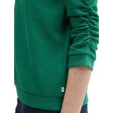 Tom Tailor - 1039979 - Sweatshirt - Gestructureerd - 54% Biologisch Katoen, 44% Polyester, 2% Elastan