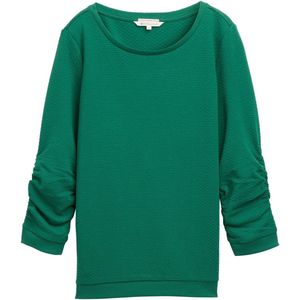 Tom Tailor - 1039979 - Sweatshirt - Gestructureerd - 54% Biologisch Katoen, 44% Polyester, 2% Elastan