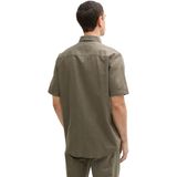 Tom Tailor - Linnen Overhemd - Mêlee - Regular Fit - Korte Mouwen