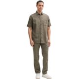Tom Tailor - Linnen Overhemd - Mêlee - Regular Fit - Korte Mouwen