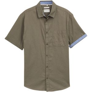 Tom Tailor - 1045098 - Overhemd - Lichtblauw - Linnen - Korte Mouwen