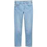 Jeans - Alexa - Jeans - Effen - Denim, Knoopsluiting, 5-pocket-style, Light Washed