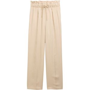 TOM TAILOR DENIM - Bandplooibroek - Ecru - Lyocell - High Waist, Wide Leg