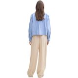 TOM TAILOR DENIM - Bandplooibroek - Ecru - Lyocell - High Waist, Wide Leg