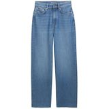 Denim - Wide Leg Jeans - Effen - Light Washed - TENCEL™