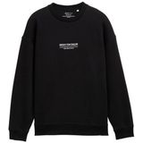 Tom Tailor - Sweater - Zwart - Katoen/Polyester - Regular Fit