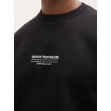 Tom Tailor - Sweater - Zwart - Katoen/Polyester - Regular Fit