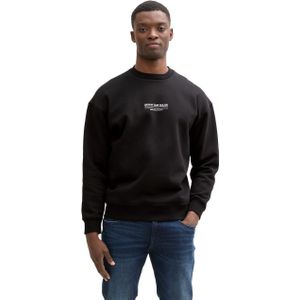 Tom Tailor - Sweater - Zwart - Katoen/Polyester - Regular Fit