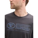 T-shirt - Deep Bluish Green - Korte Mouwen - Ronde Hals - Logoprint