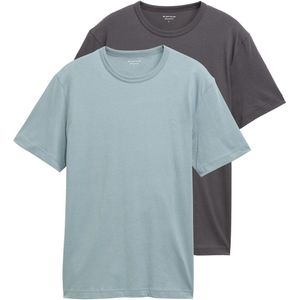 T-Shirt - Effen - Jersey - 2 Pack - Normale Pasvorm - Kwartmouw