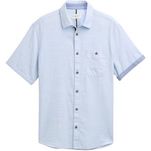 TOM TAILOR - Overhemd - Lichtblauw - Regular Fit - Katoen