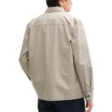 TOM TAILOR - Overhemd - Taupe - Katoen - Comfort Fit