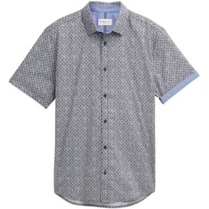 Tom Tailor - Overhemd - Patroon - Blauw - 100% Katoen