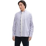 TOM TAILOR - Overhemd - Marine - Indigo - Lichtblauw - Offwhite - Gestreept