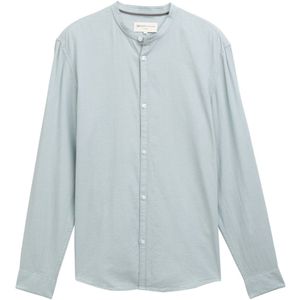 Tom Tailor - 1046159xx12 - Overhemd - Lichtblauw - 100% Katoen, Slim Fit, Lange Mouwen