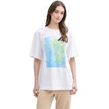 TOM TAILOR DENIM - Shirt - Azuur - Pastelblauw - Lichtgroen - Wit