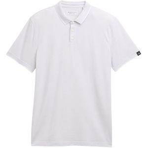 Tom Tailor - Poloshirt - Wit - Katoenen Pique - Mannen