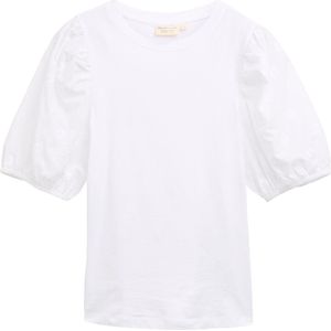 TOM TAILOR Denim T-shirt voor dames, 20000 - wit, XL