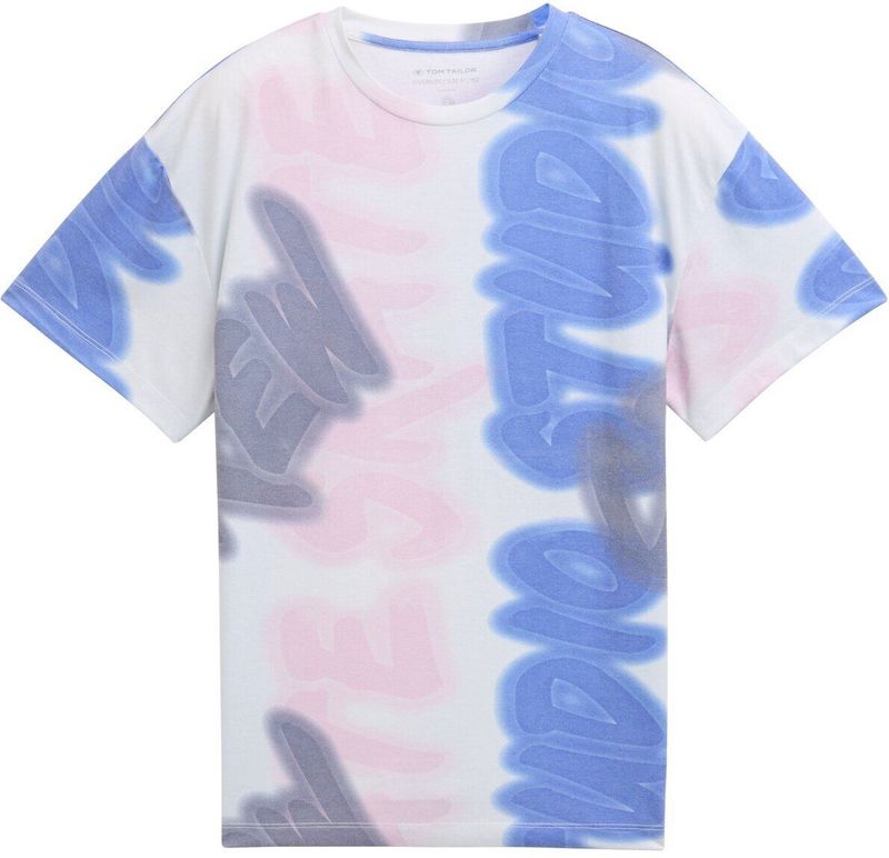 Shirt - T-shirt - Jersey - Ronde Hals - Wijde Pasvorm - Halve Mouw - Tekst Print