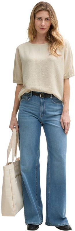 Tom Tailor - Fabric Mix - Sweatshirt - Groen - Materiaalmix