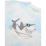 TOM TAILOR - Shirt - Pastelblauw - Lichtgrijs - Pink - Offwhite