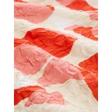 TOM TAILOR T-shirt - Rood - Katoen - Design met Stippen en Vormen