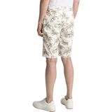 TOM TAILOR - Chino - Donkerbeige - Katoen - Bloemenprint, Regular Pasvorm, Knielengte