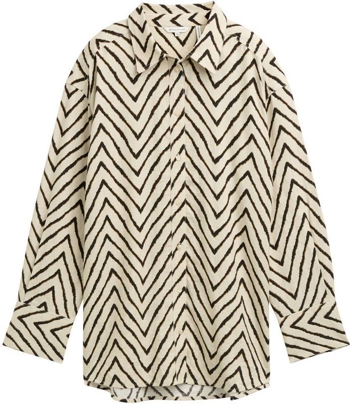 Tom Tailor - Damesblouse - Effen - Mix van Linnen en Viscose