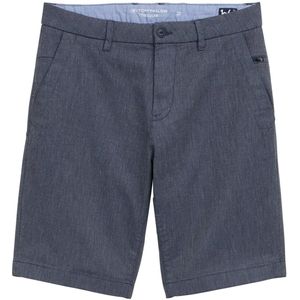 TOM TAILOR Bermuda - Navy Blue White Structuur