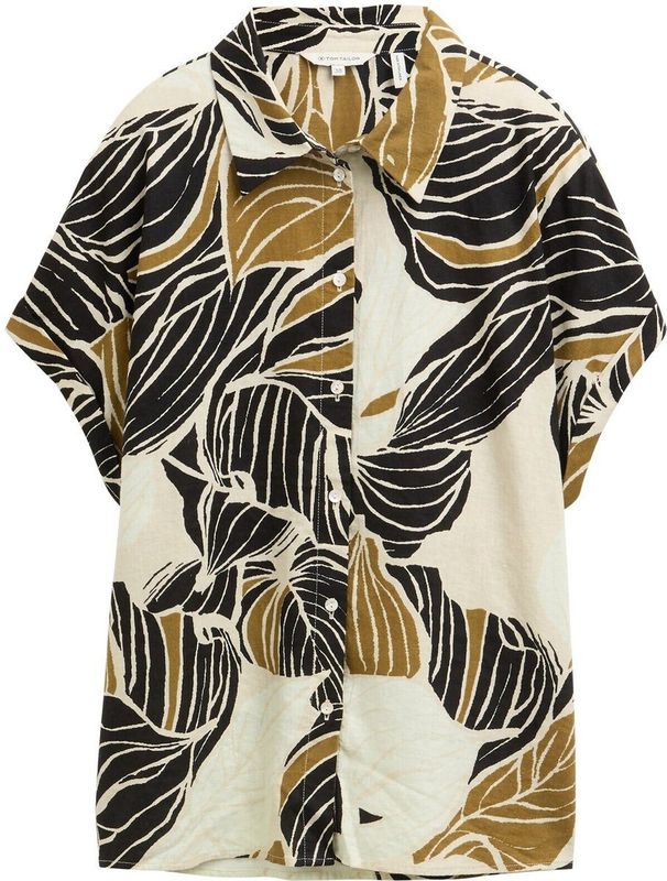 Blouse - Bloemenprint - Linnen - Knoopsluiting - Losse Pasvorm