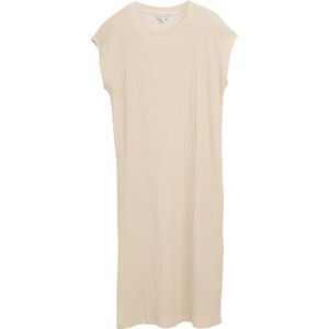 TOM TAILOR - Zomerjurk - Champagne - Knielengte - Ronde Hals