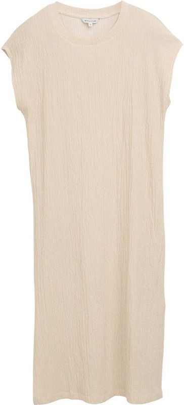 TOM TAILOR - Zomerjurk - Champagne - Knielengte - Ronde Hals