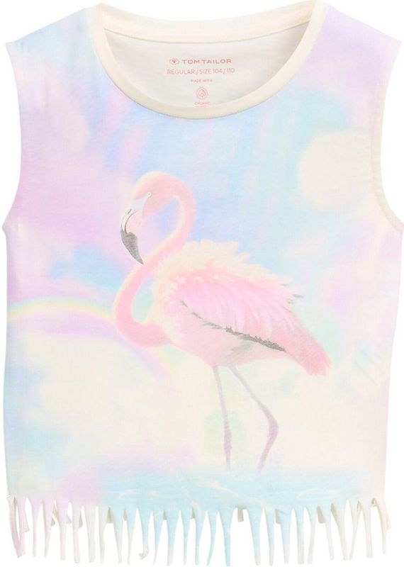 Top - Jersey - Ronde Hals - Mouwloos - Motiefprint