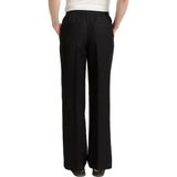 TOM TAILOR TTLEA Wide Leg broek voor dames met linnen aandeel, 14482 - Deep Black, 32W / 32L