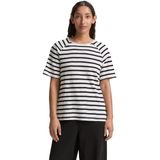 TOM TAILOR - Shirt - Zwart/Wit - Gestreept - Halve Mouw