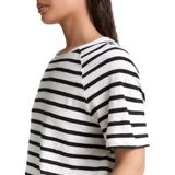 TOM TAILOR - Shirt - Zwart/Wit - Gestreept - Halve Mouw