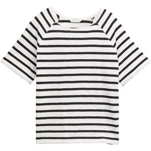 TOM TAILOR - Shirt - Zwart/Wit - Gestreept - Halve Mouw