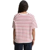 TOM TAILOR T-shirt voor dames, 37838 - Offwhite Deep Red Stripe, XXL