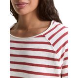 TOM TAILOR T-shirt voor dames, 37838 - Offwhite Deep Red Stripe, XXL