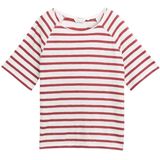 TOM TAILOR T-shirt voor dames, 37838 - Offwhite Deep Red Stripe, XXL