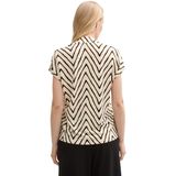 Tom Tailor - T-shirt - All-over Motief - Viscosemix - V-hals - Korte Mouwen