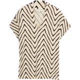 Tom Tailor - T-shirt - All-over Motief - Viscosemix - V-hals - Korte Mouwen