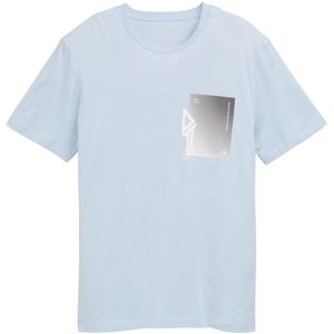 Shirt - Motiefprint - Jersey - Ronde Hals - Kwartmouw