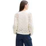 Tailor Denim - Gebreid Damesjack - Effen - Katoenmix - V-hals