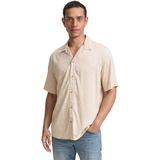 Tom Tailor - Casual Overhemd - Beige - 100% Viscose Lenzing Ecovero