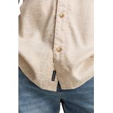 Tom Tailor - Casual Overhemd - Beige - 100% Viscose Lenzing Ecovero