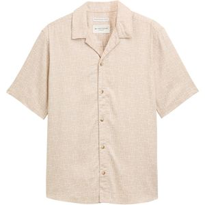 Tom Tailor - Casual Overhemd - Beige - 100% Viscose Lenzing Ecovero