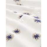 Overhemden - Wit - Katoen/Elastaan - Knoopsluiting - Korte Mouwen